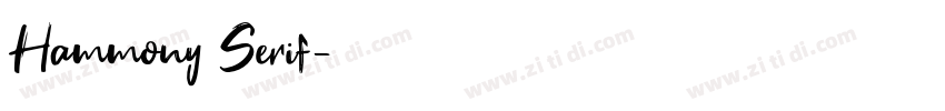 Hammony Serif字体转换